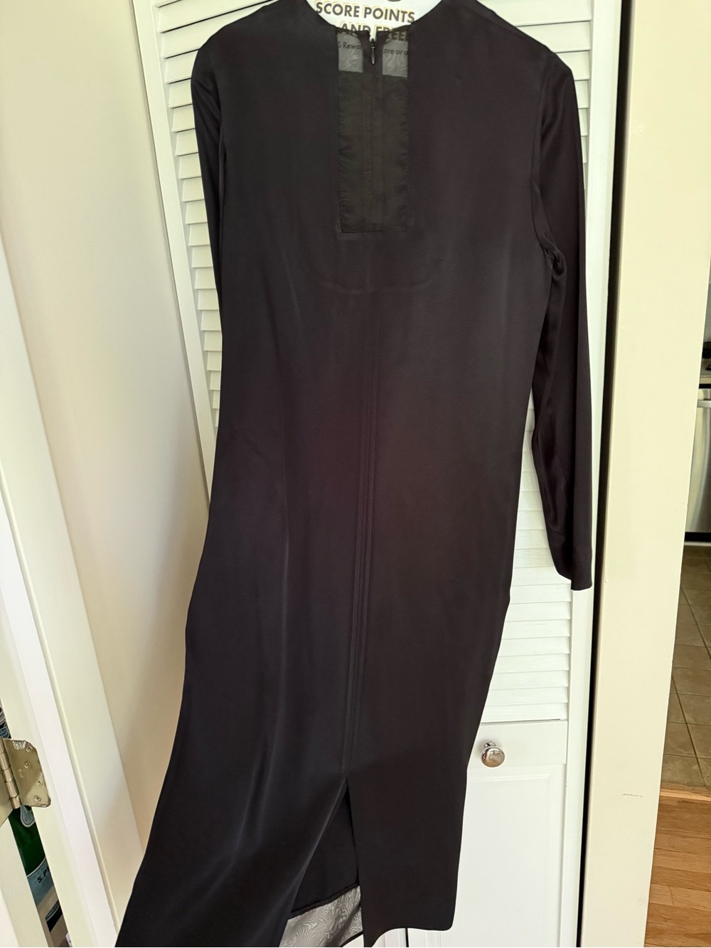 COS Black Long Sleeve Dress with Zip Detail